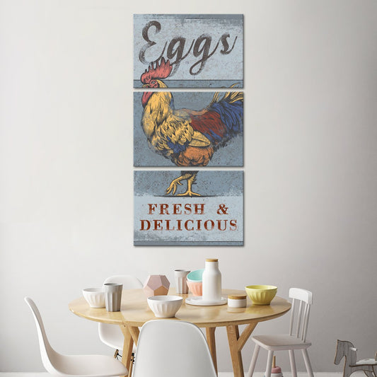 Fresh Eggs Multi Panel Canvas Wall Art