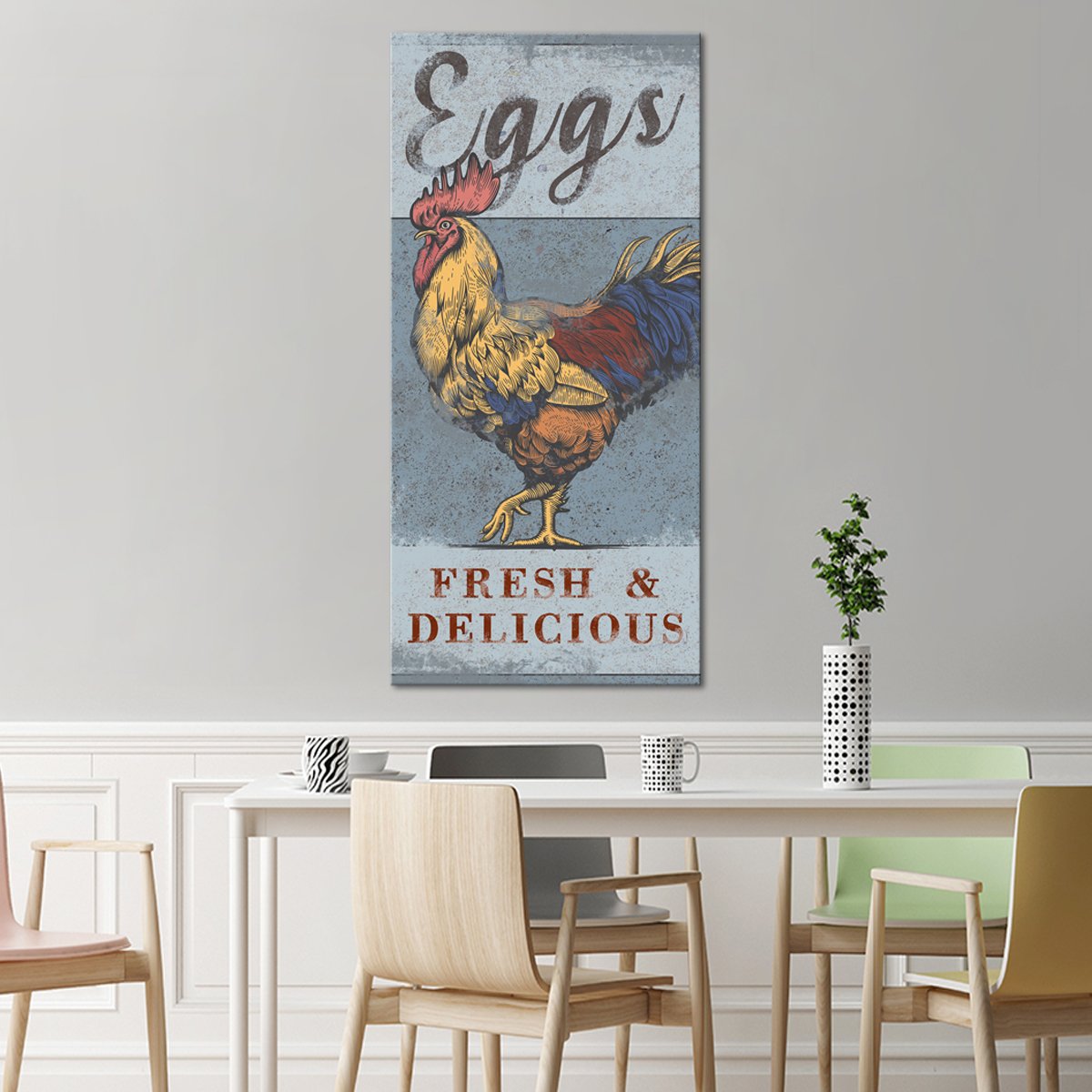 Fresh Eggs Multi Panel Canvas Wall Art