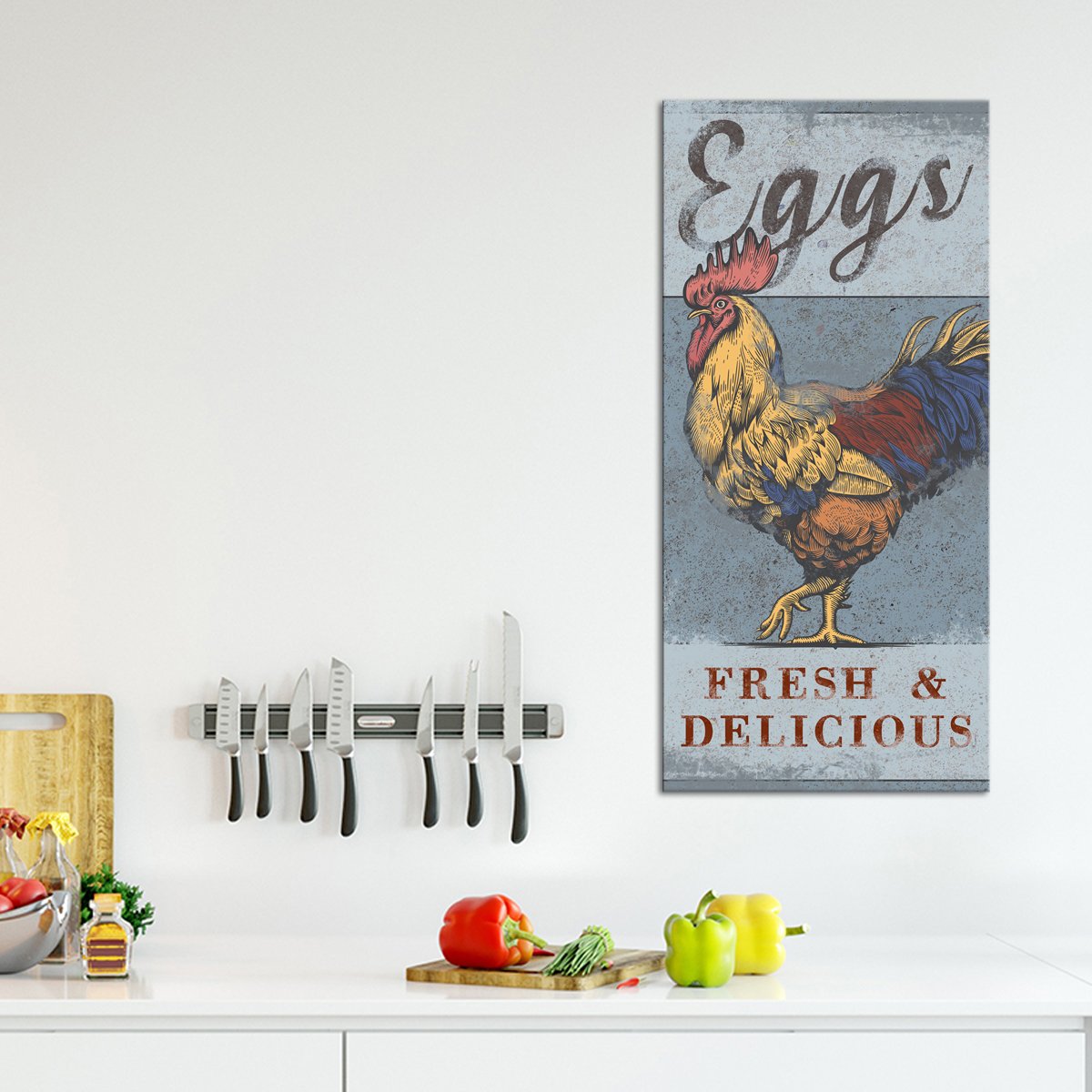 Fresh Eggs Multi Panel Canvas Wall Art