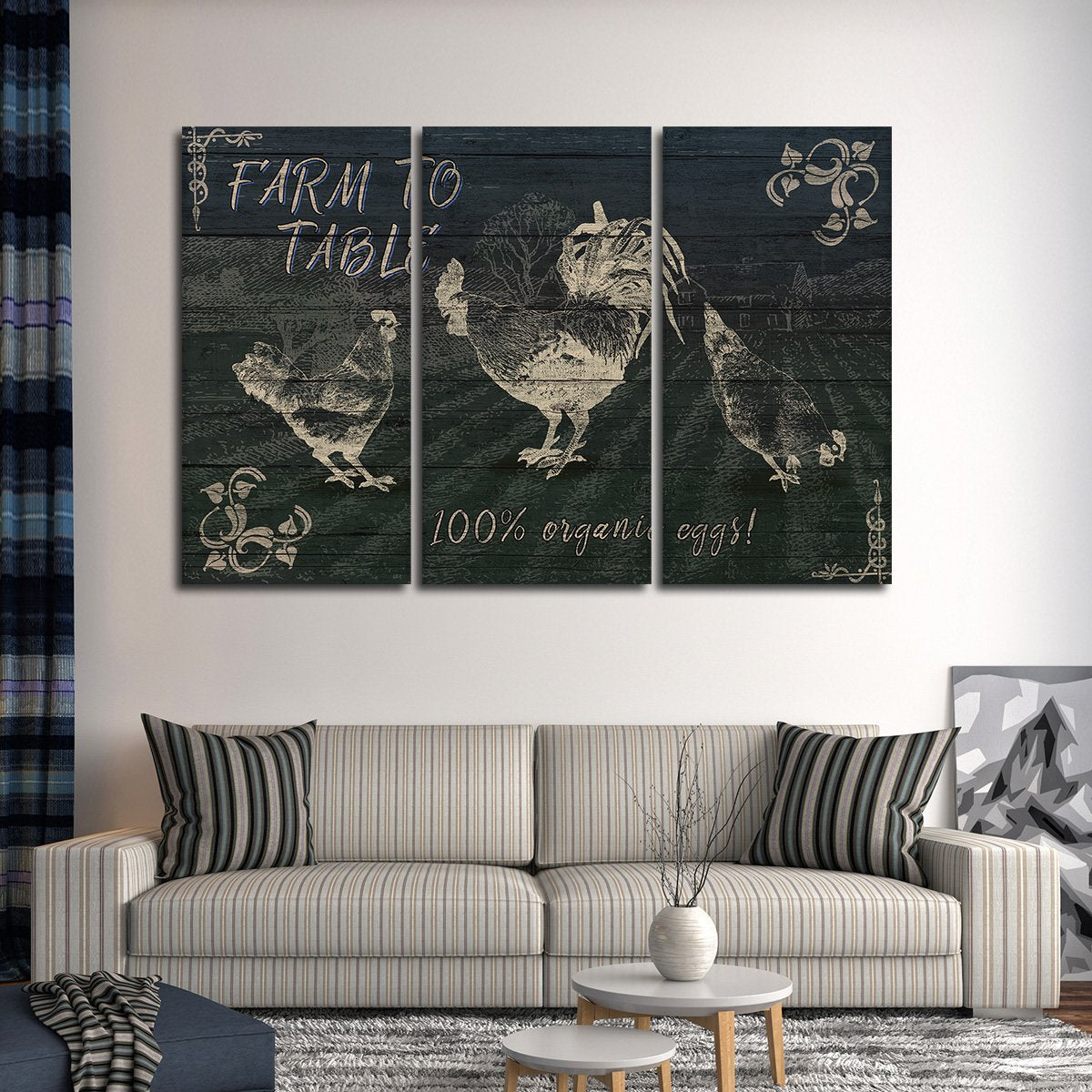 Fresh Farm Eggs Multi Panel Canvas Wall Art