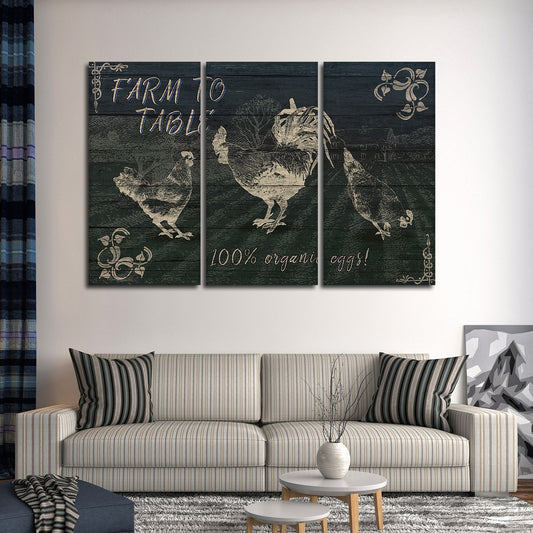 Fresh Farm Eggs Multi Panel Canvas Wall Art