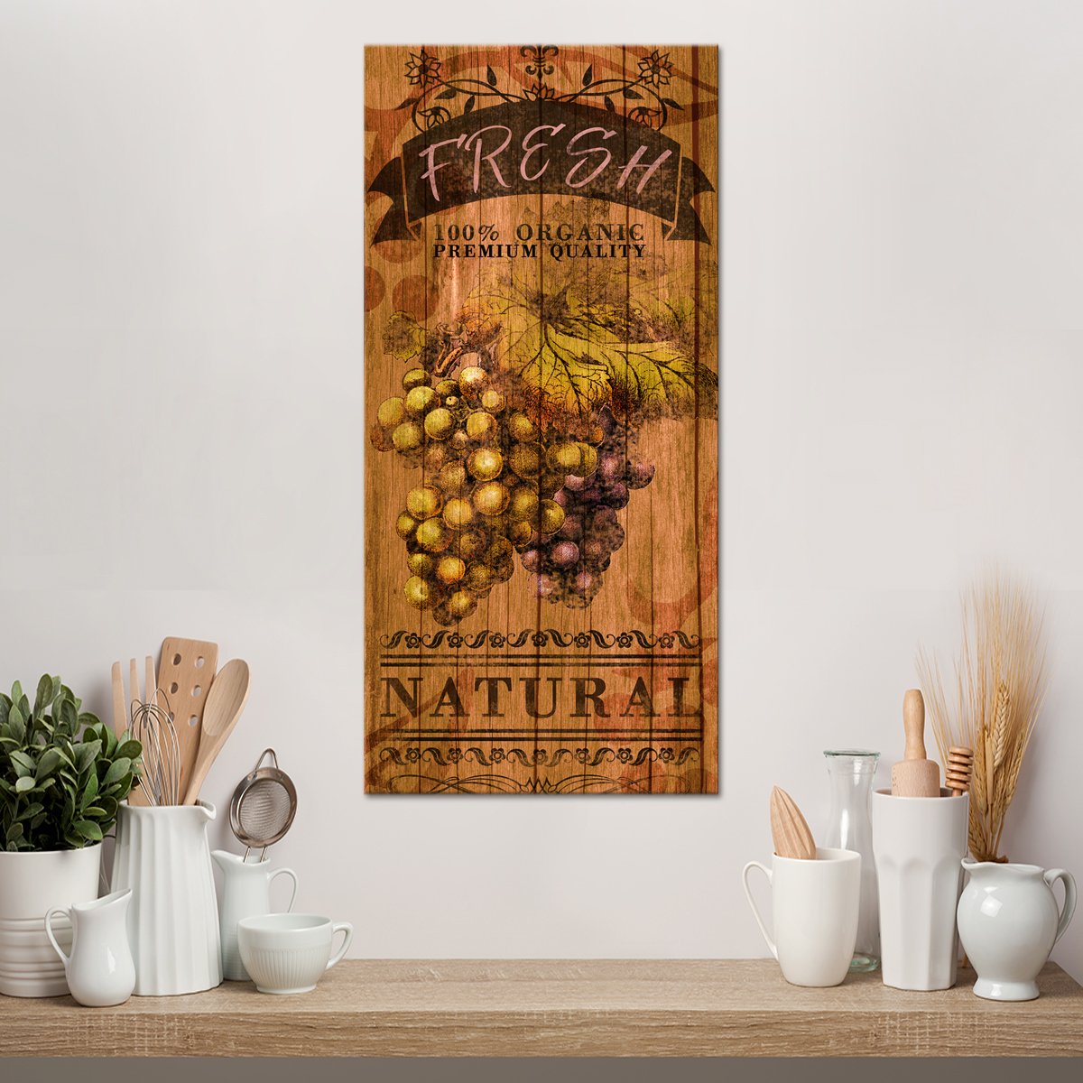 Fresh Grapes Multi Panel Canvas Wall Art