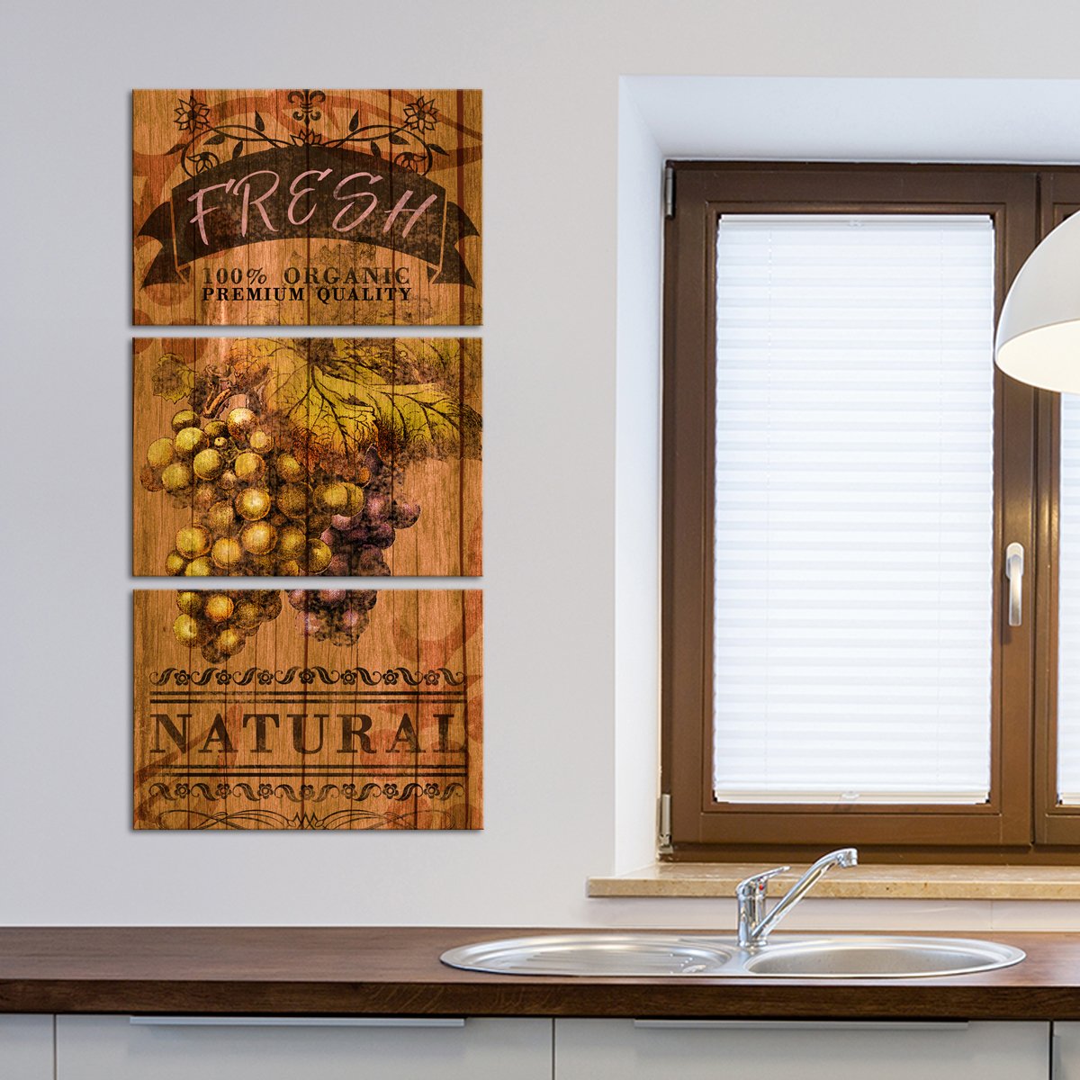Fresh Grapes Multi Panel Canvas Wall Art
