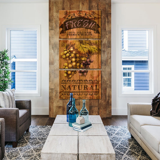 Fresh Grapes Multi Panel Canvas Wall Art