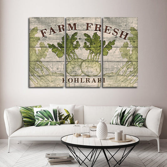 Fresh Kohlrabi Multi Panel Canvas Wall Art