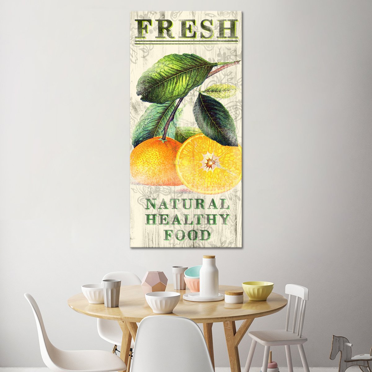 Fresh Oranges Multi Panel Canvas Wall Art