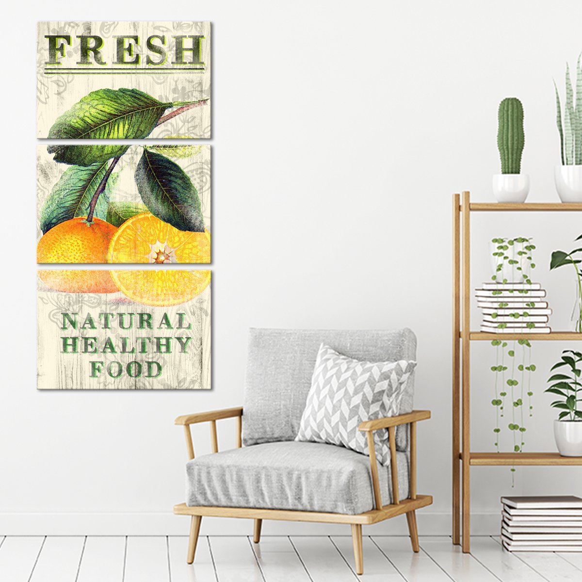 Fresh Oranges Multi Panel Canvas Wall Art