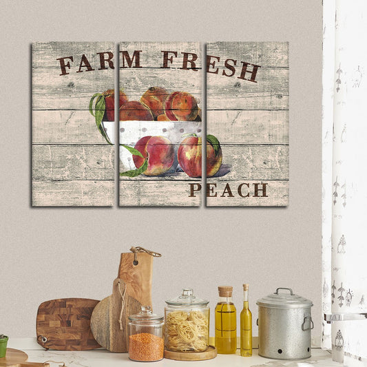 Fresh Peach Multi Panel Canvas Wall Art