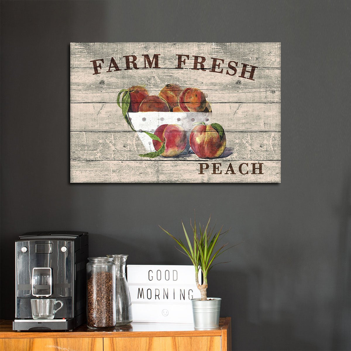 Fresh Peach Multi Panel Canvas Wall Art