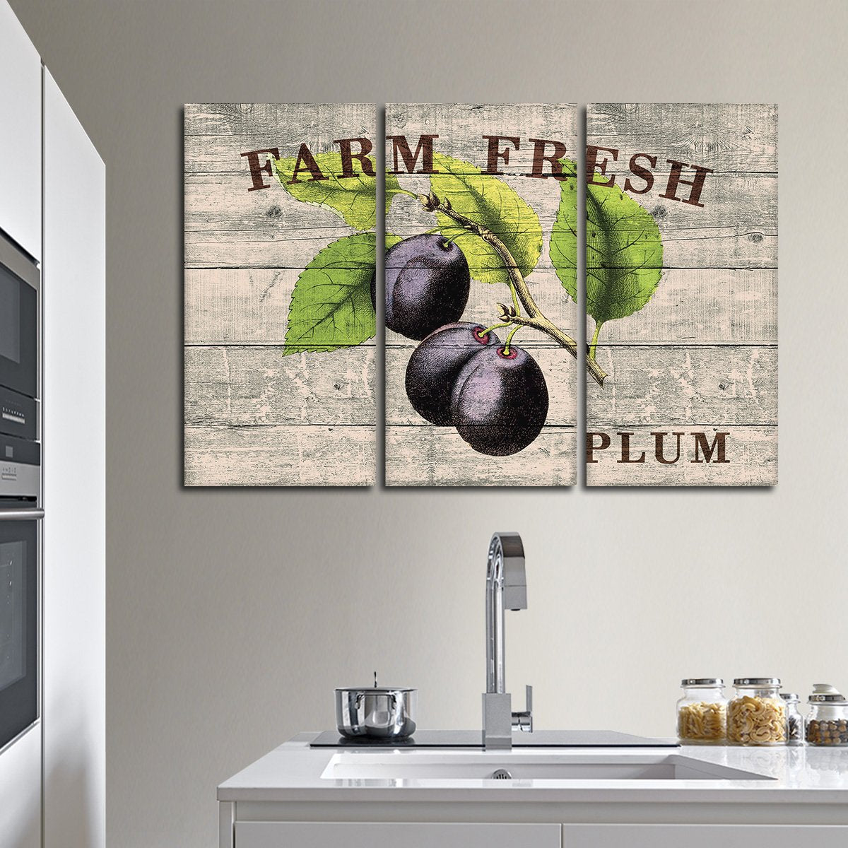 Fresh Plums Multi Panel Canvas Wall Art