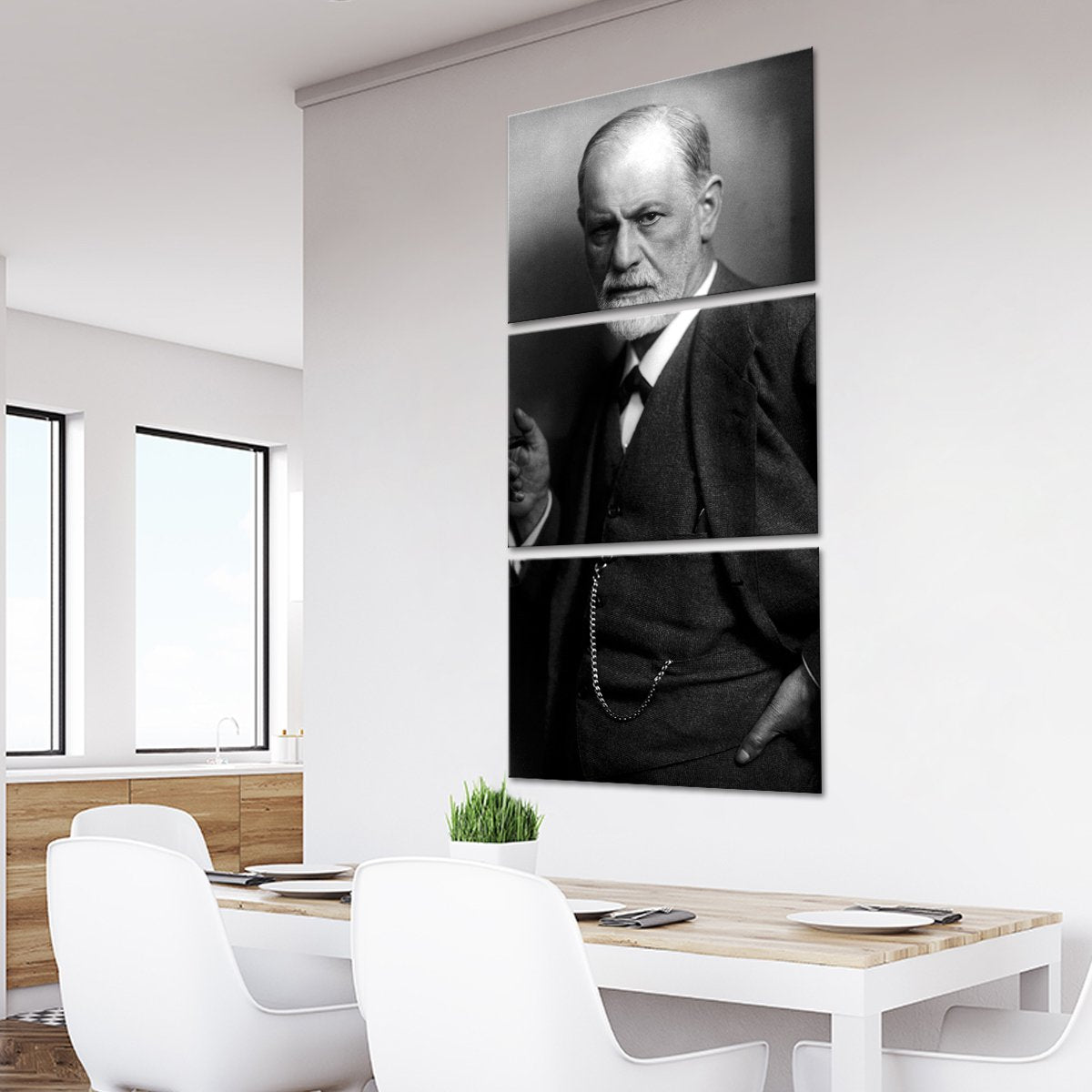 Freud Portrait Multi Panel Canvas Wall Art