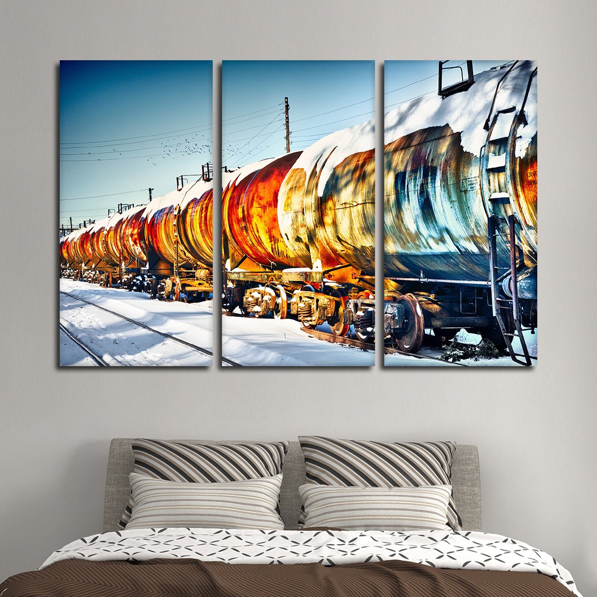 Frozen Train Multi Panel Canvas Wall Art