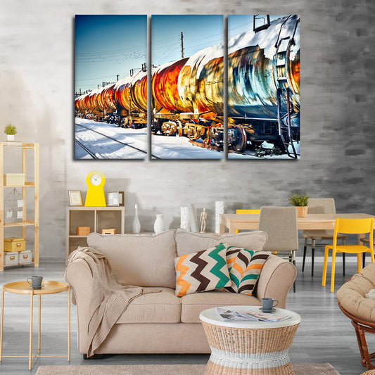 Frozen Train Multi Panel Canvas Wall Art