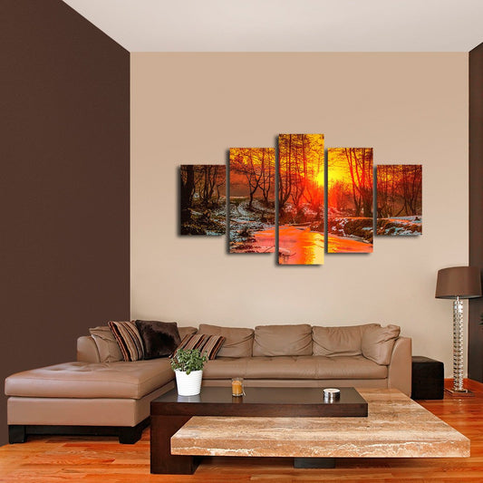 Frozen Creek Multi Panel Canvas Wall Art