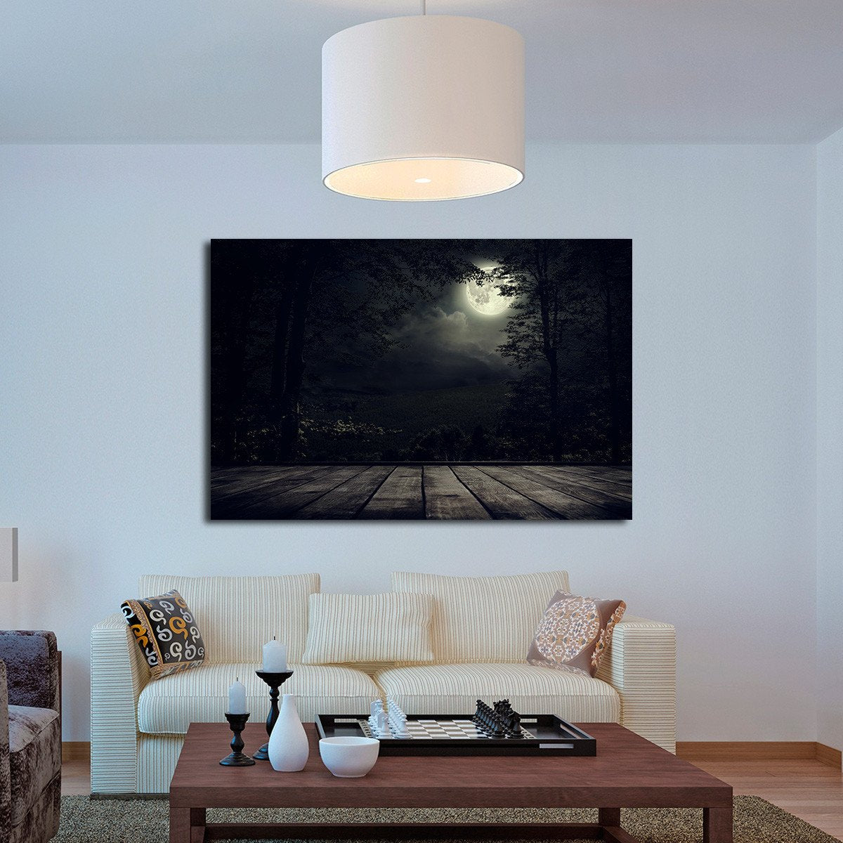 Full Moon Multi Panel Canvas Wall Art