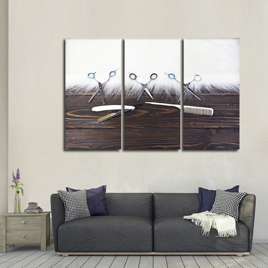 Furry Shears Multi Panel Canvas Wall Art