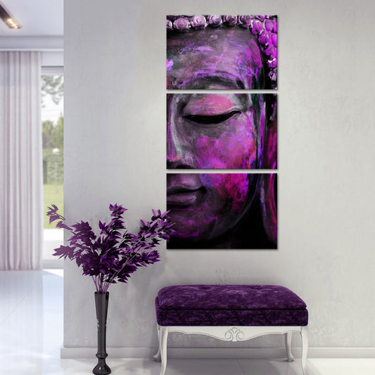 Fuchsia Tides of Tranquility Multi Panel Canvas Wall Art