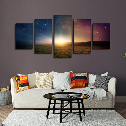Galactic Sunrise Multi Panel Canvas Wall Art
