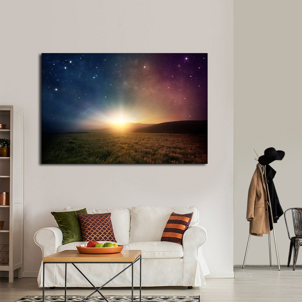 Galactic Sunrise Multi Panel Canvas Wall Art