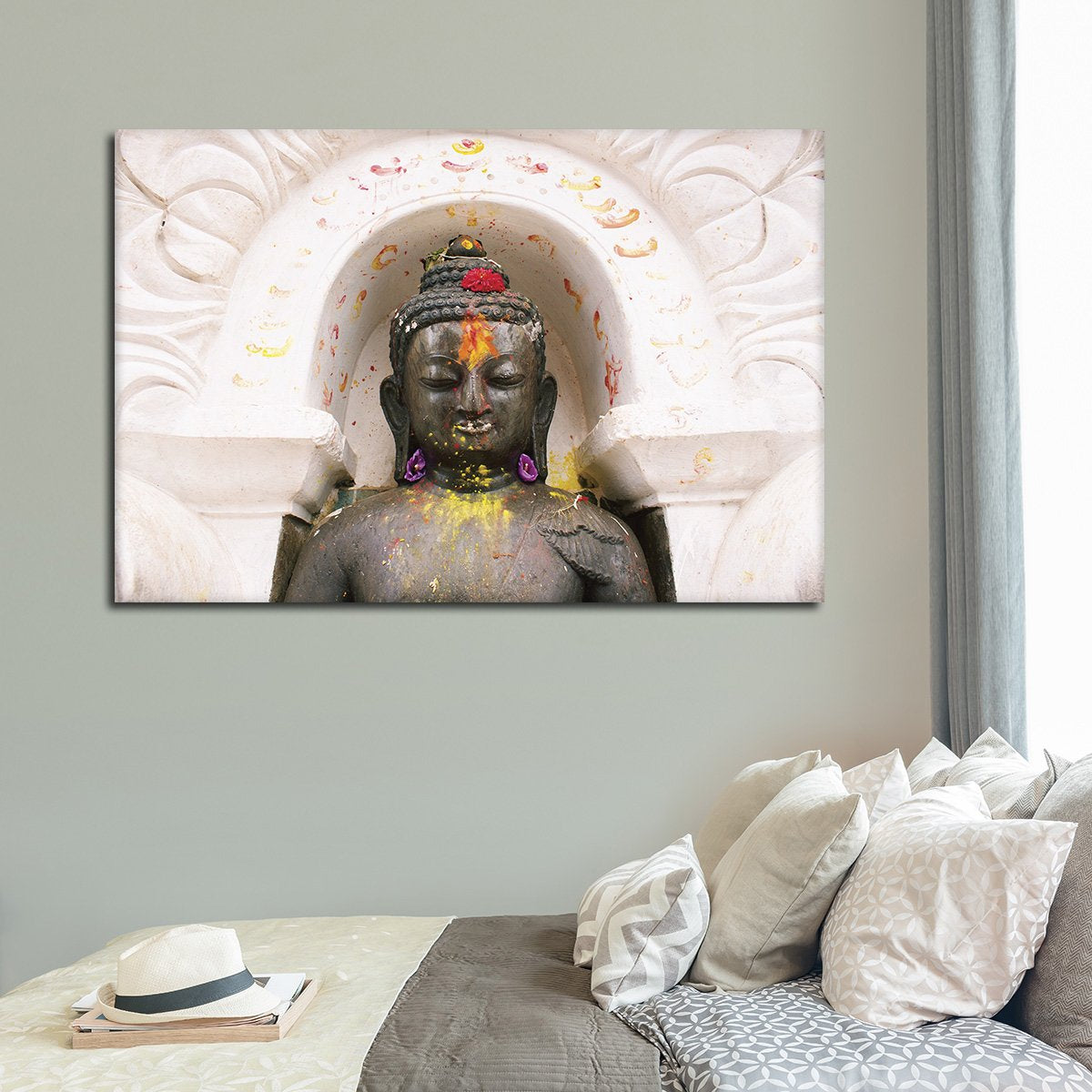 Gautama Statue Multi Panel Canvas Wall Art