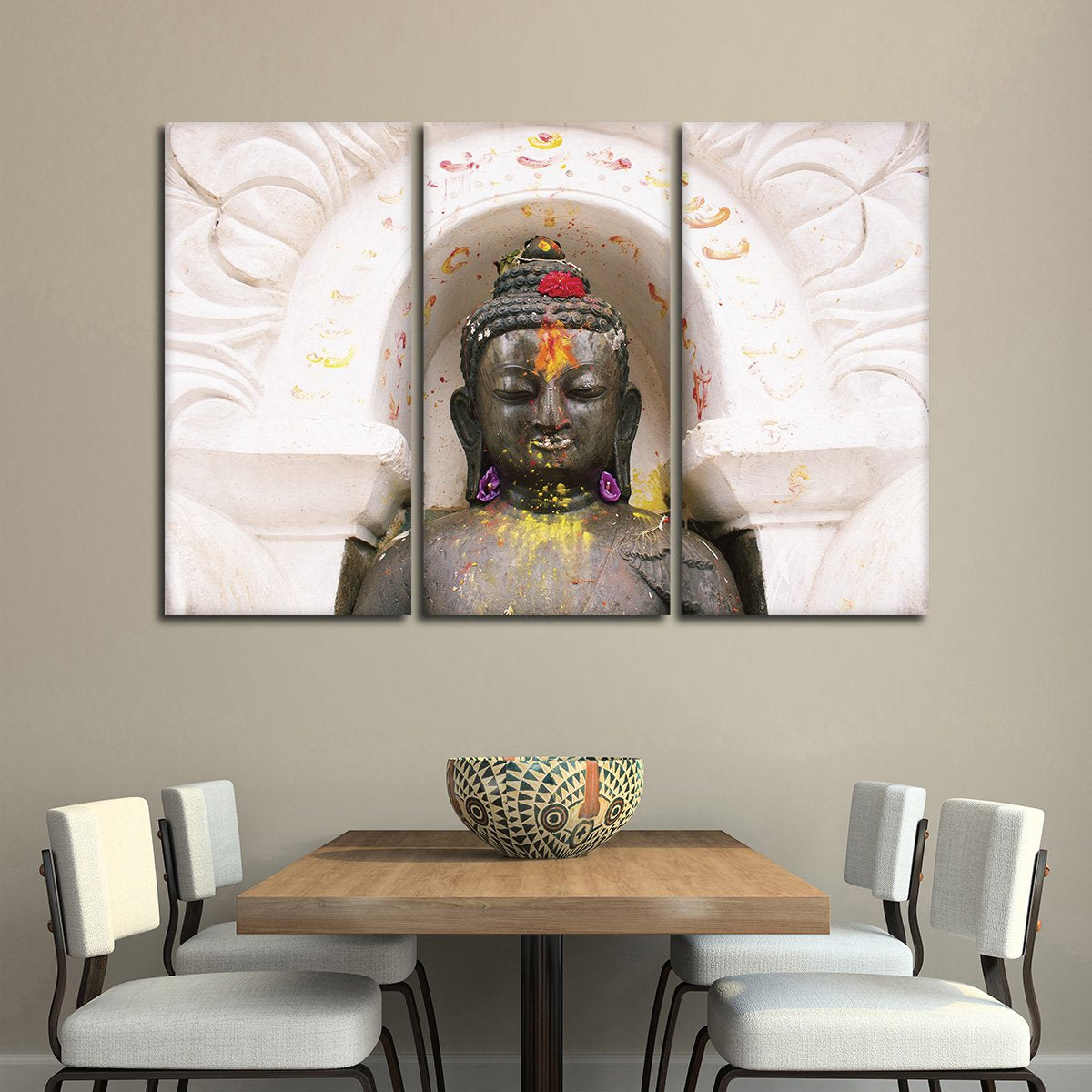 Gautama Statue Multi Panel Canvas Wall Art