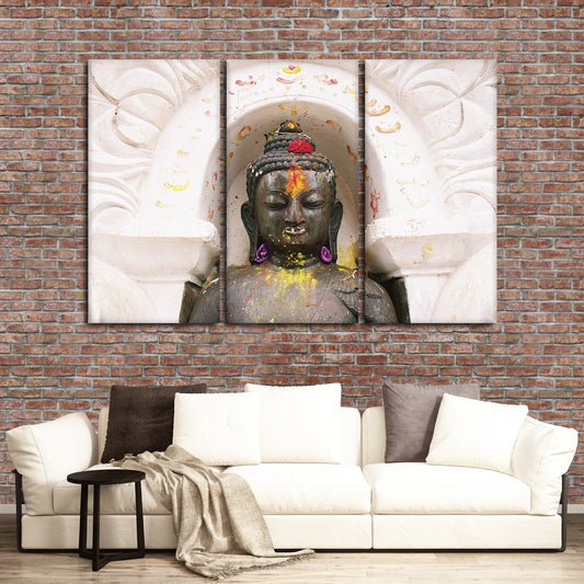 Gautama Statue Multi Panel Canvas Wall Art