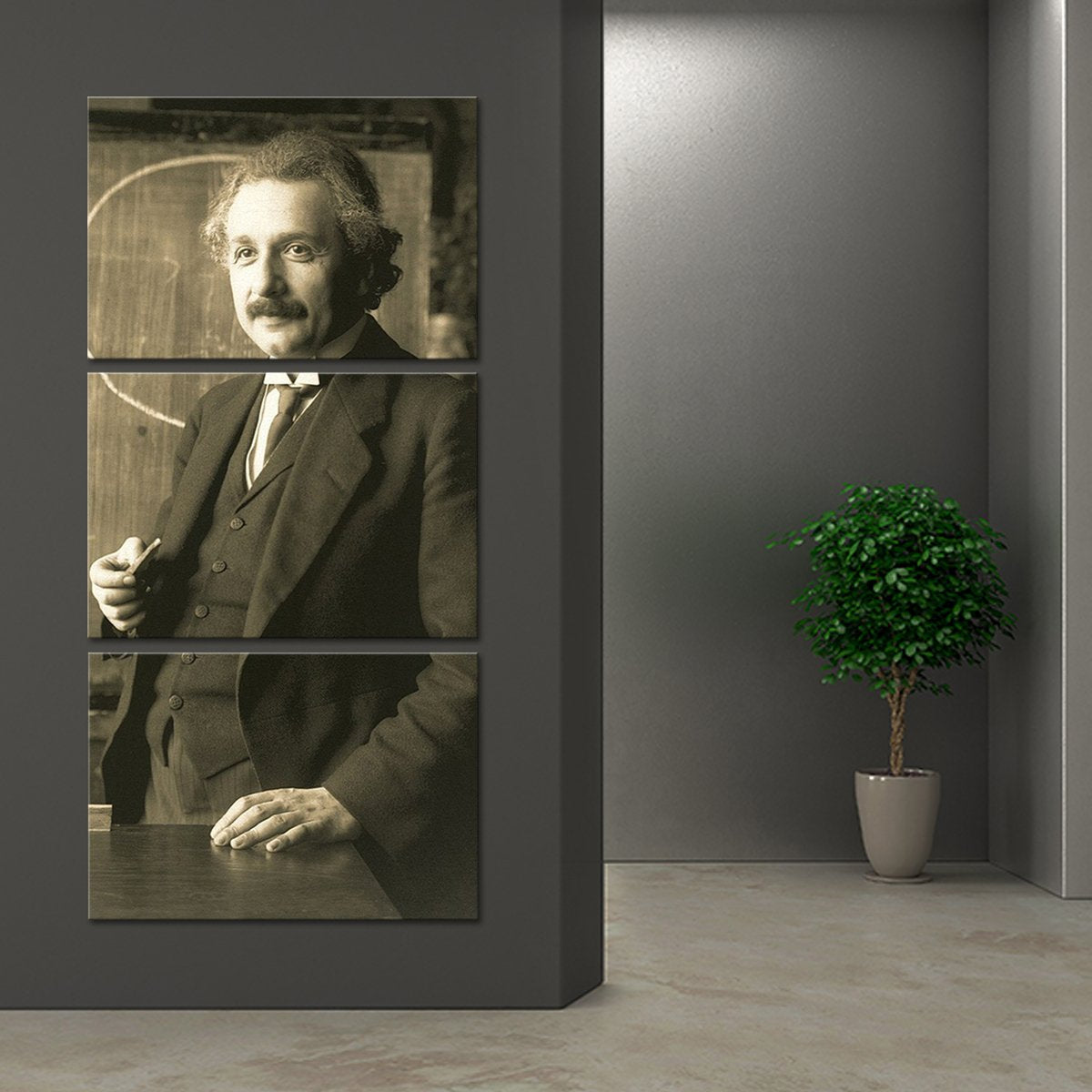 Genius Minded Einstein Multi Panel Canvas Wall Art