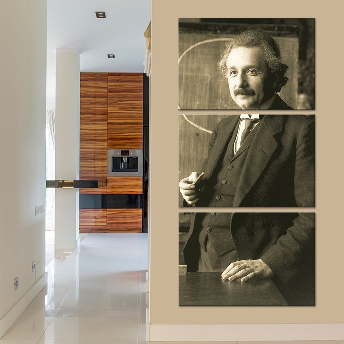 Genius Minded Einstein Multi Panel Canvas Wall Art