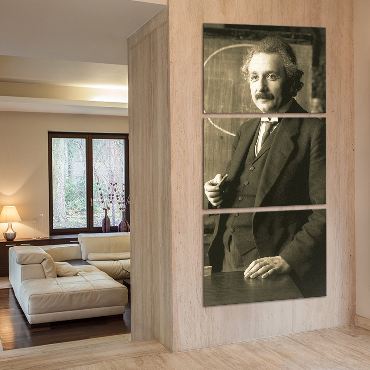 Genius Minded Einstein Multi Panel Canvas Wall Art