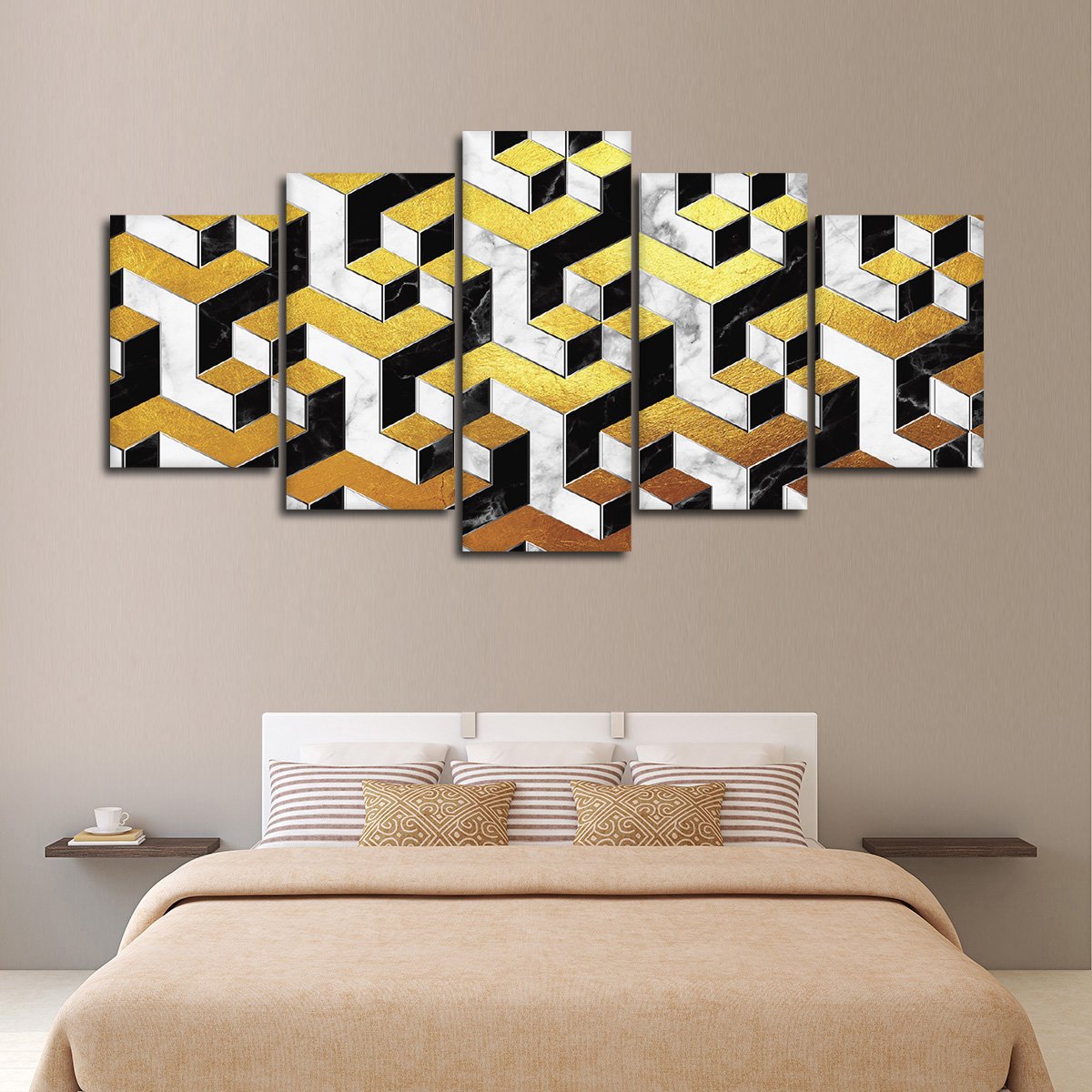 Geo Illusion Multi Panel Canvas Wall Art