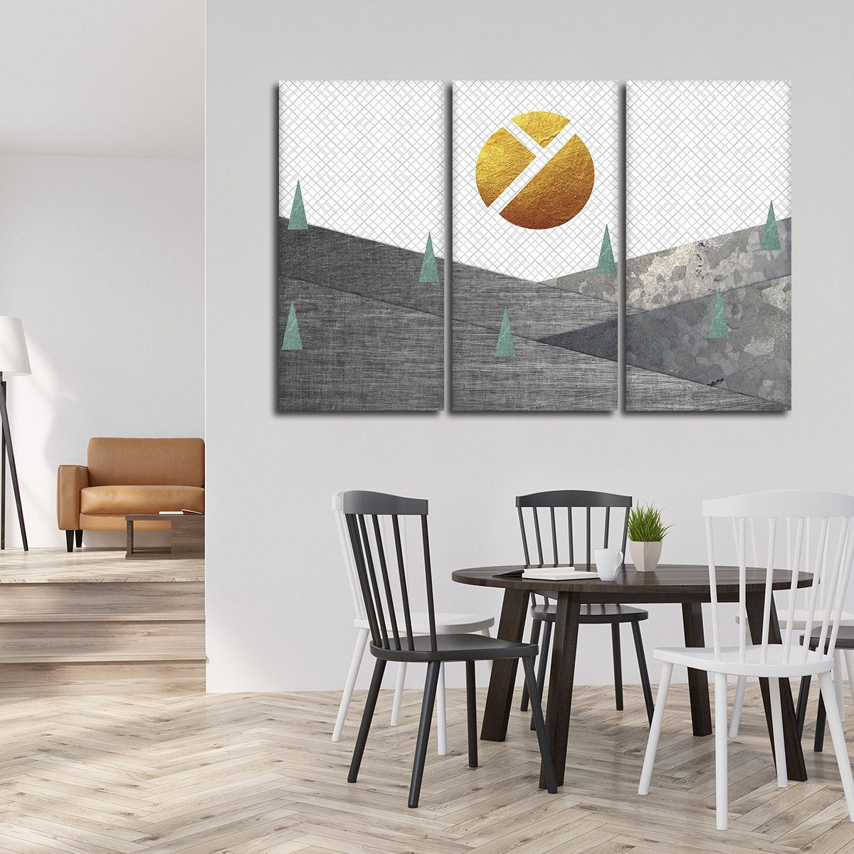 Geo Mountain Range Multi Panel Canvas Wall Art