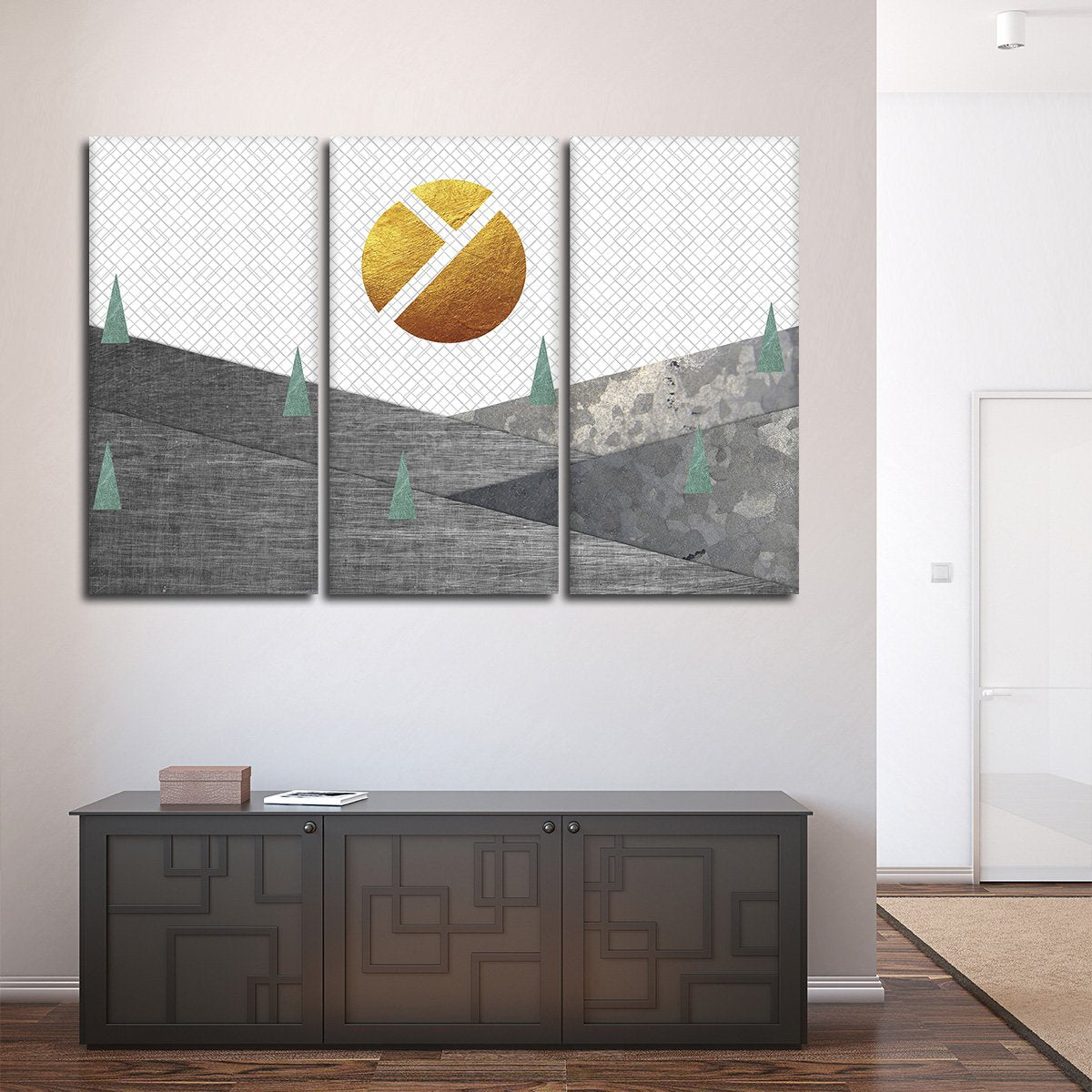 Geo Mountain Range Multi Panel Canvas Wall Art