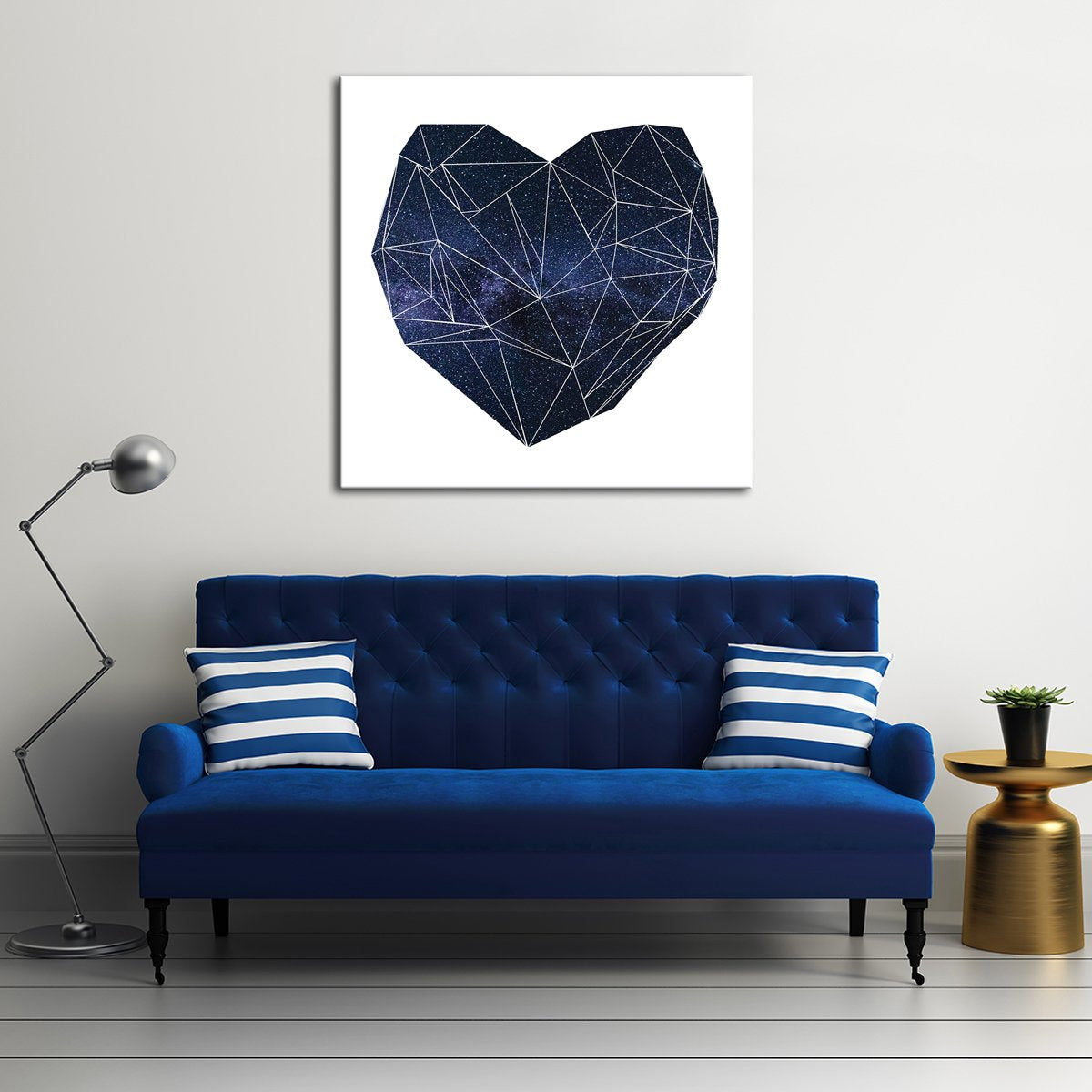 Geo Starry Heart Canvas Wall Art