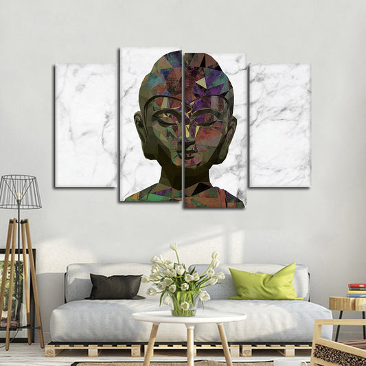 Geometric Buddha Multi Panel Canvas Wall Art