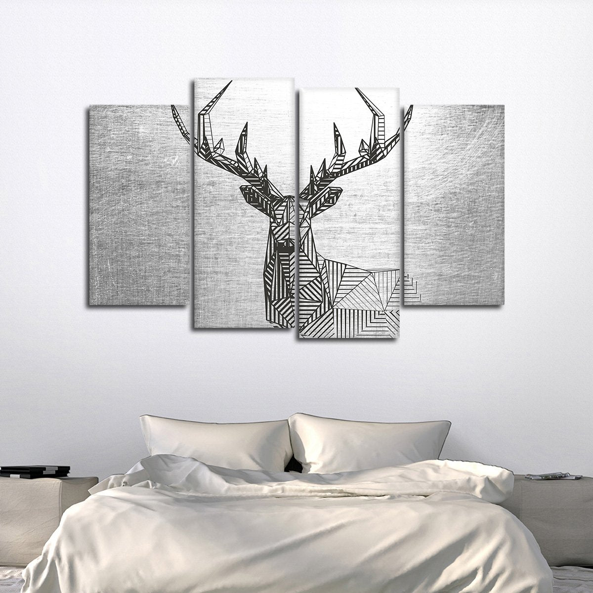 Geometric Deer Multi Panel Canvas Wall Art