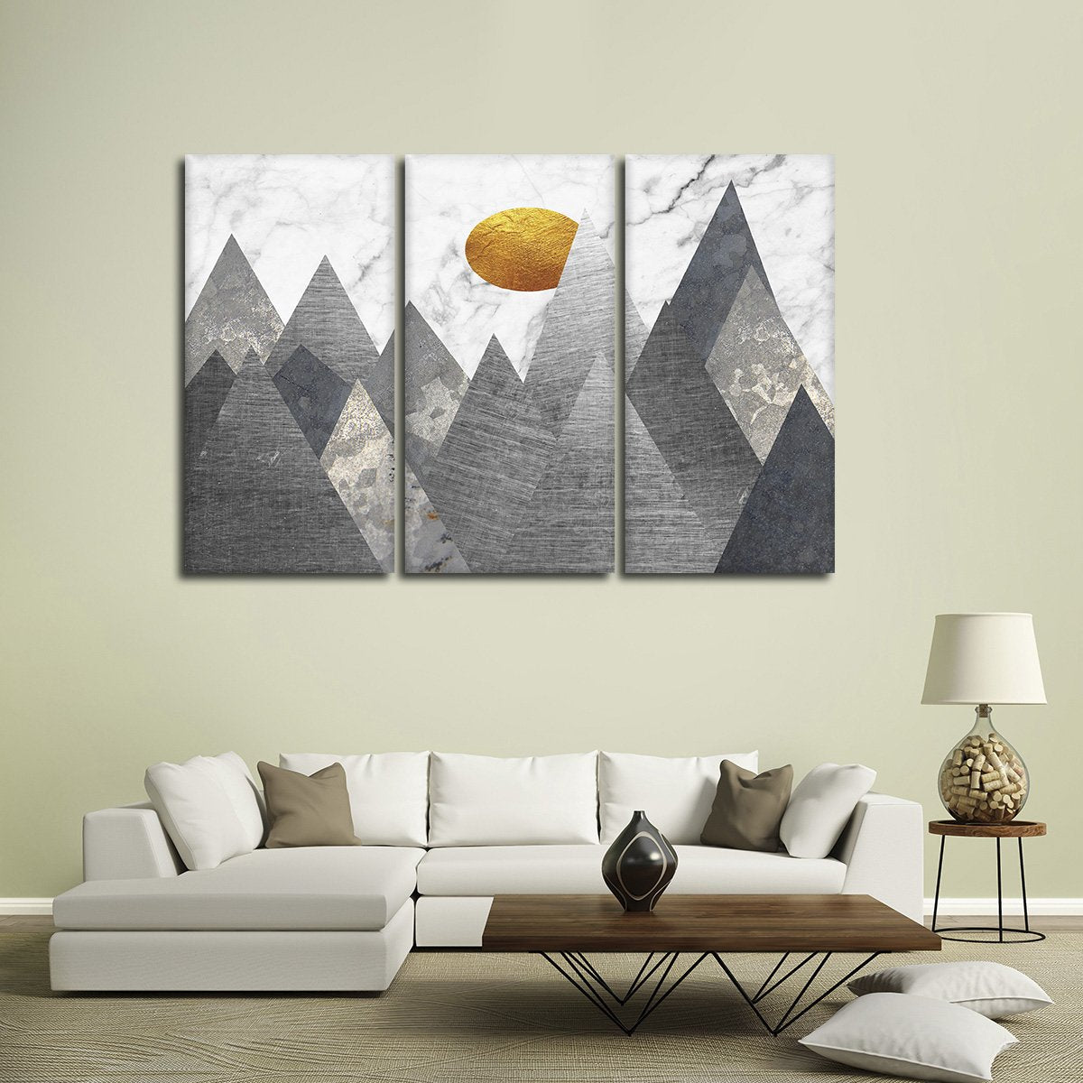 Geometric Himalayas Multi Panel Canvas Wall Art