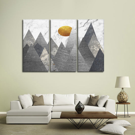Geometric Himalayas Multi Panel Canvas Wall Art