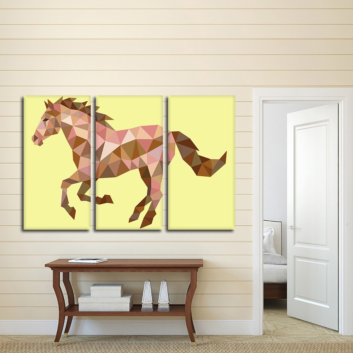 Geometric Horse Multi Panel Canvas Wall Art