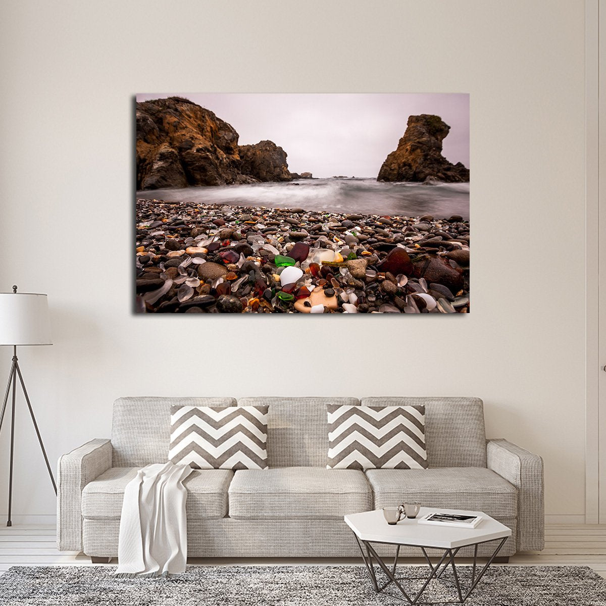 Glass Beach Multi Panel Canvas Wall Art