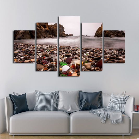 Glass Beach Multi Panel Canvas Wall Art