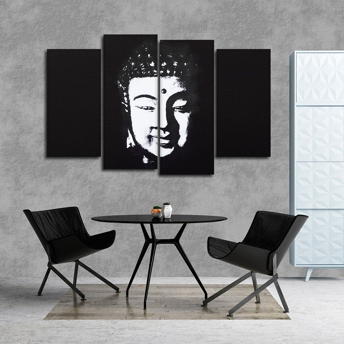 Glimpse Of Buddha Multi Panel Canvas Wall Art