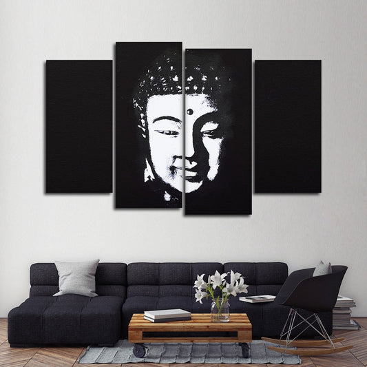 Glimpse Of Buddha Multi Panel Canvas Wall Art