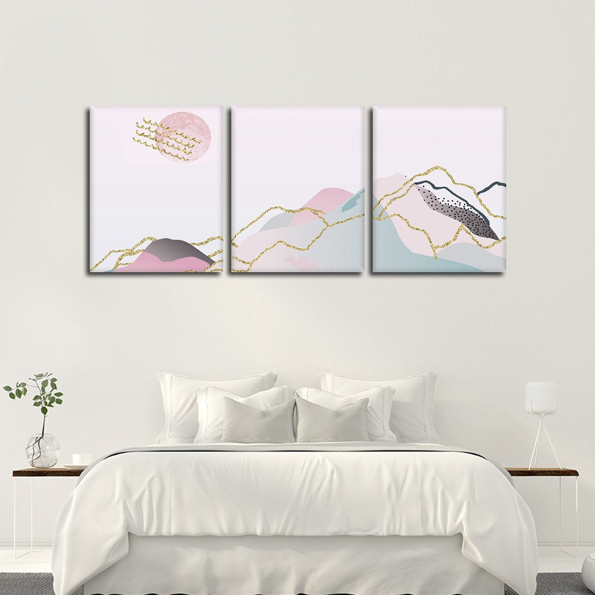 Glitter Landscape Multi Panel Canvas Wall Art