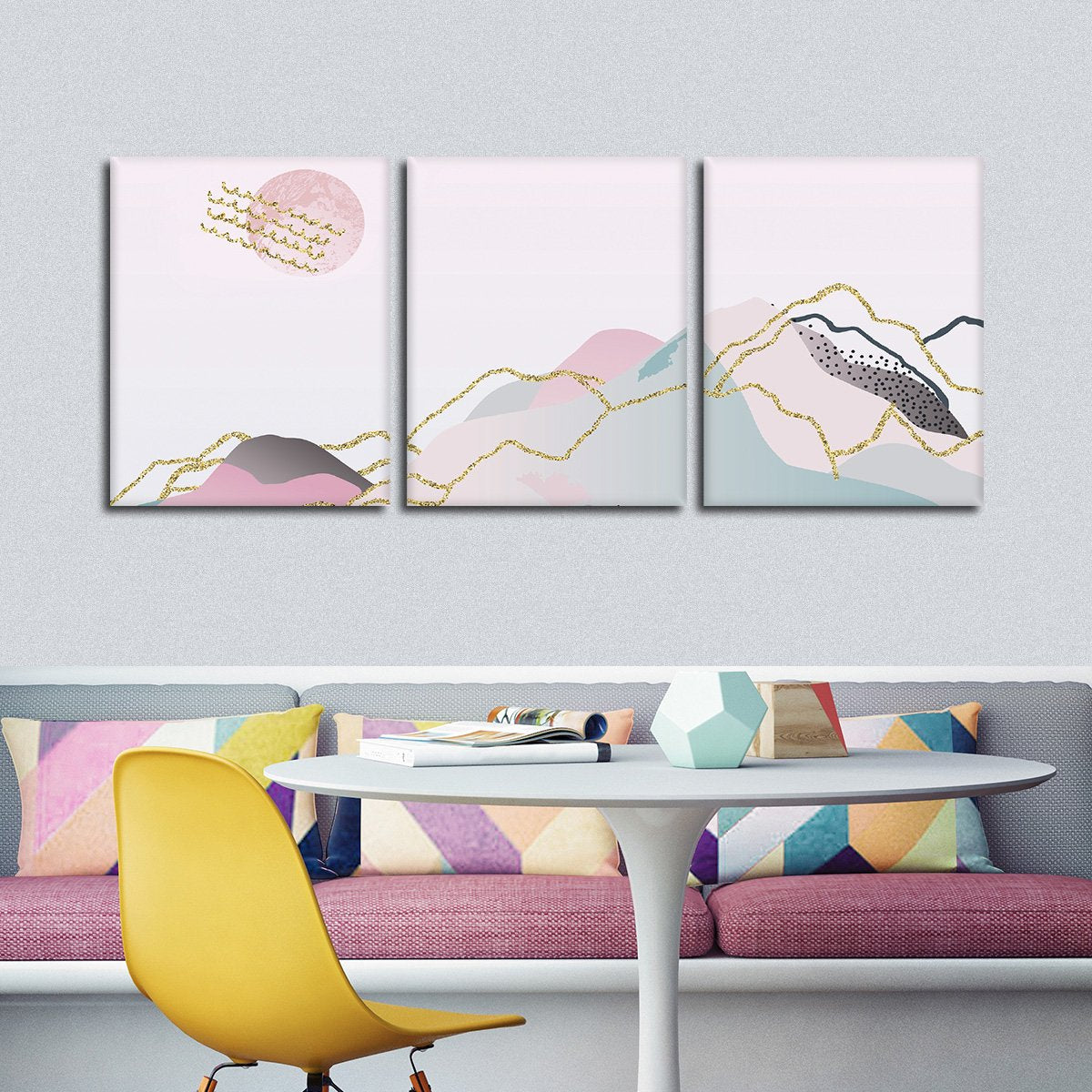 Glitter Landscape Multi Panel Canvas Wall Art