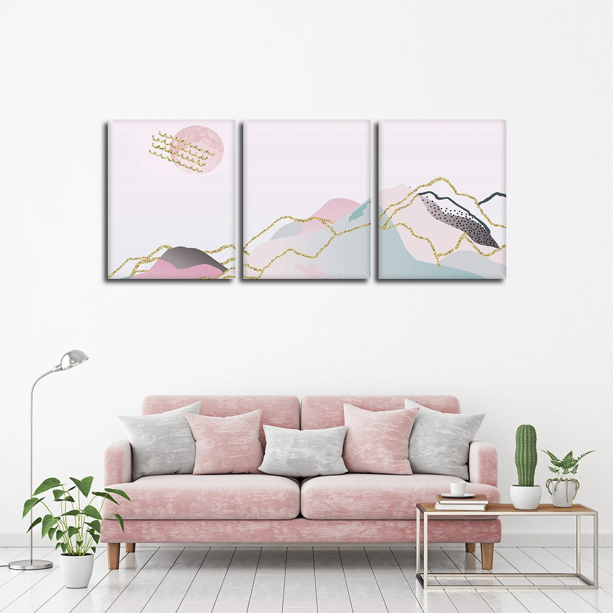 Glitter Landscape Multi Panel Canvas Wall Art