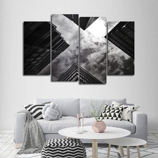 Gloomy Architecture Multi Panel Canvas Wall Art