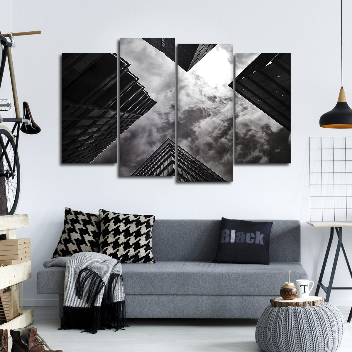 Gloomy Architecture Multi Panel Canvas Wall Art