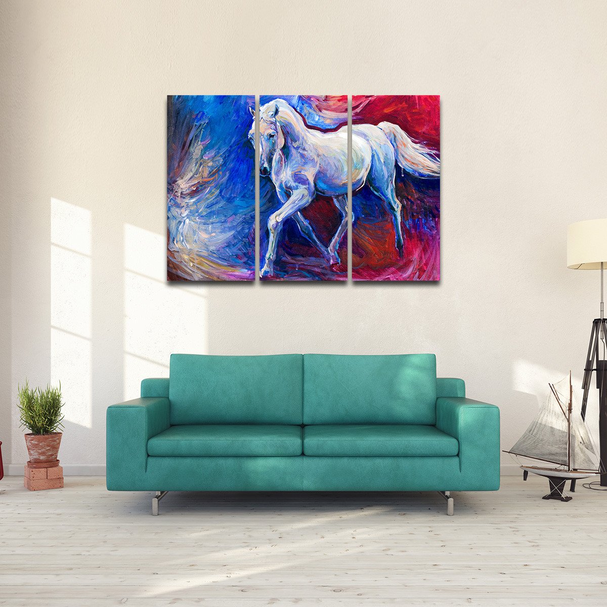 Glory Horse Multi Panel Canvas Wall Art
