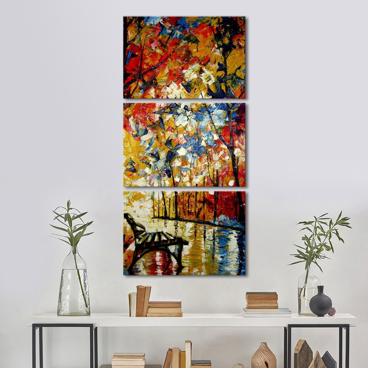 Glowing Park Multi Panel Canvas Wall Art
