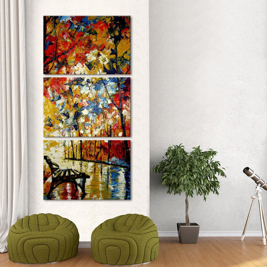 Glowing Park Multi Panel Canvas Wall Art